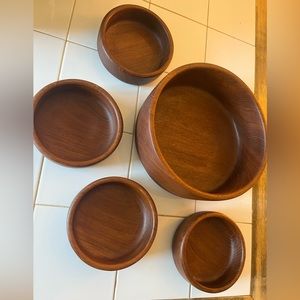 1980s vintage Macy’s teakwood 5pc collection
